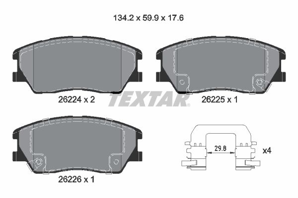 Remblokset Textar 2622401