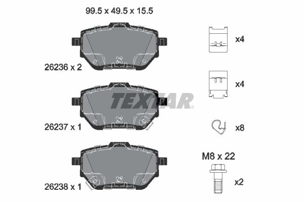 Remblokset Textar 2623601