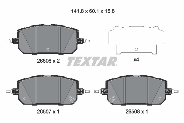 Remblokset Textar 2650601