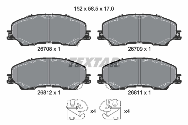 Remblokset Textar 2670801