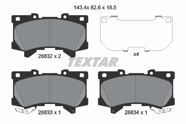 Remblokset Textar 2683201