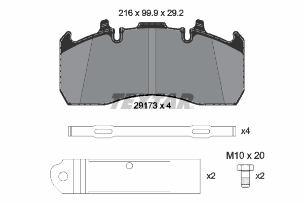 Textar Remblokkenset, schijfrem 2917310