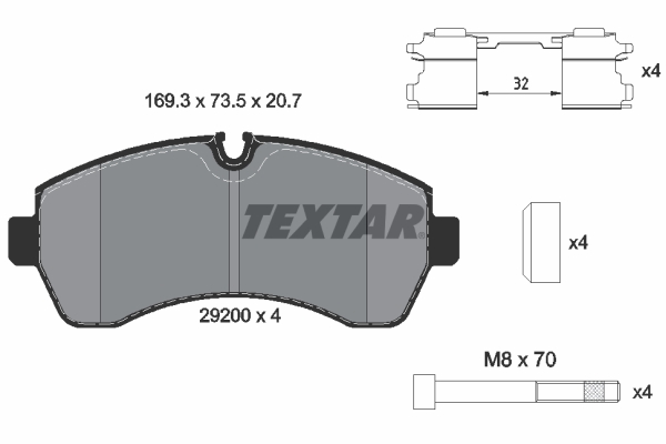 Remblokset Textar 2920002