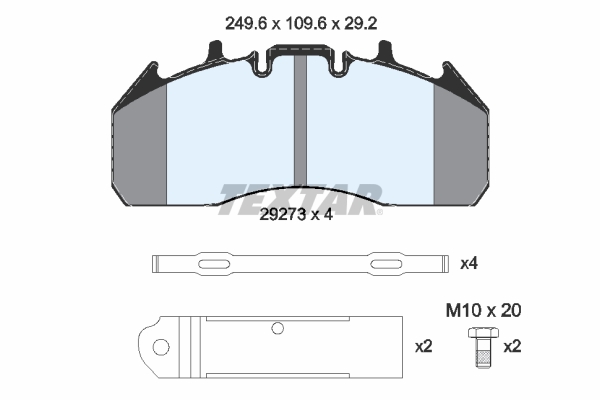 Textar Remblokkenset, schijfrem 2927303