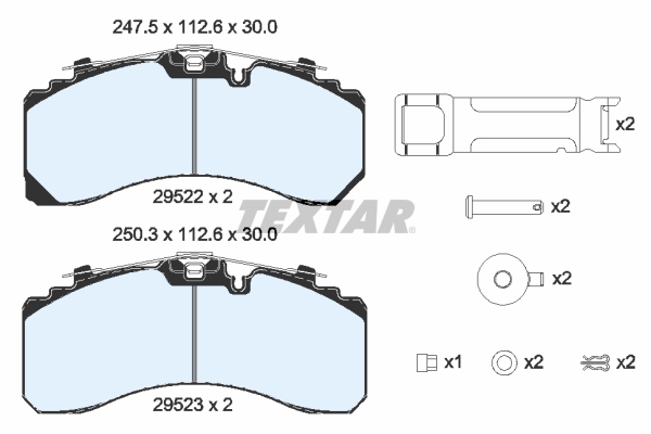 Textar Remblokkenset, schijfrem 2952201