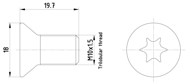 Remschijfschroef Textar TPM0011