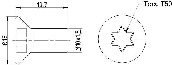 Remschijfschroef Textar TPM0016