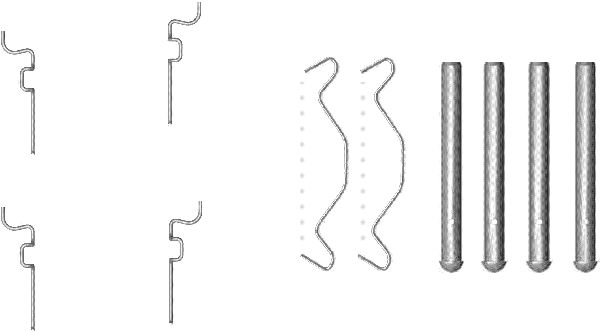 Rem montageset Textar 82072500