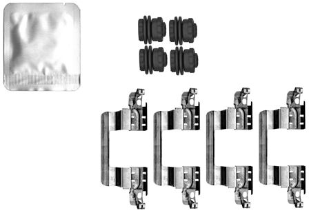 Accessoireset, schijfremblok Textar 82563200