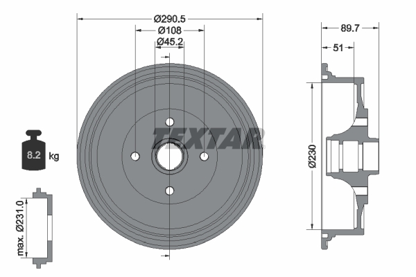 Remtrommel Textar 94009200