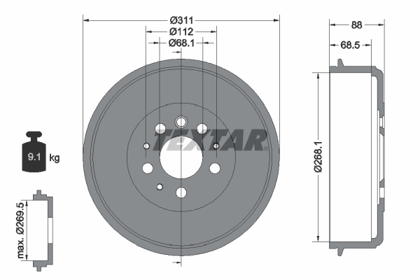 Remtrommel Textar 94012400