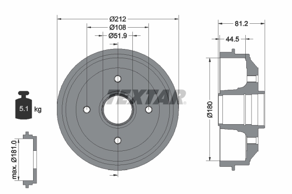 Remtrommel Textar 94014300