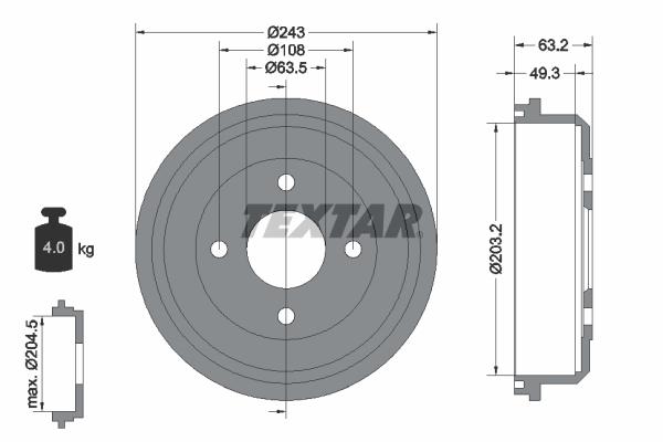 Remtrommel Textar 94015100