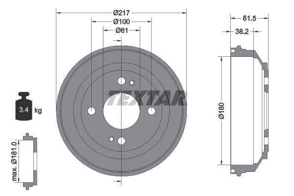 Remtrommel Textar 94017500