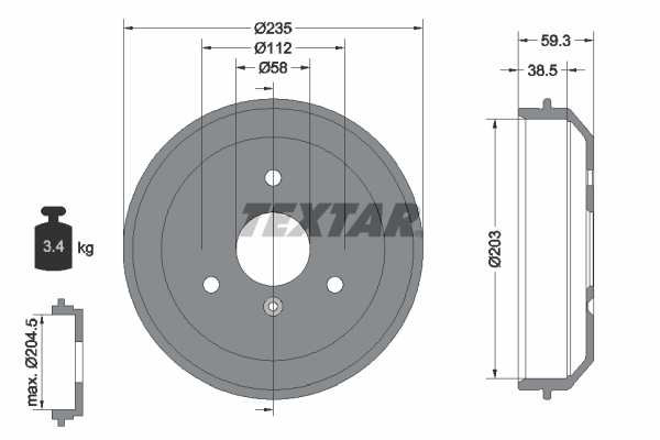 Remtrommel Textar 94022400