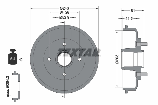 Remtrommel Textar 94022500