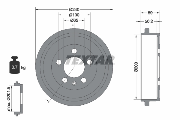 Remtrommel Textar 94023800