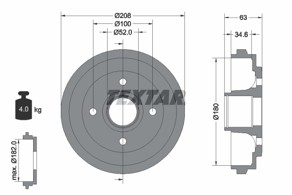 Remtrommel Textar 94023900