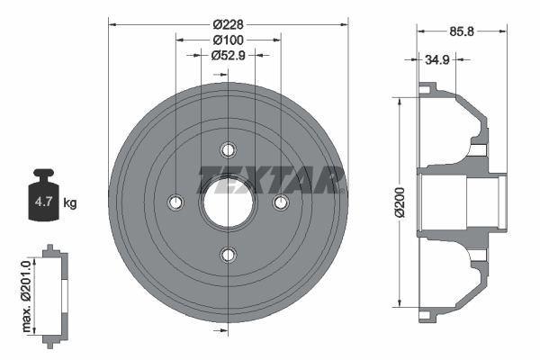 Remtrommel Textar 94024100