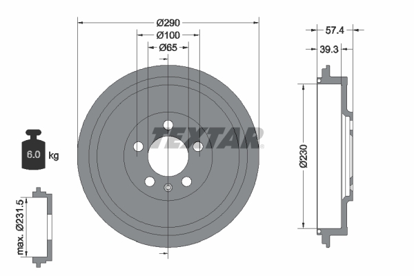 Remtrommel Textar 94024300