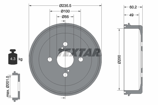 Remtrommel Textar 94025600