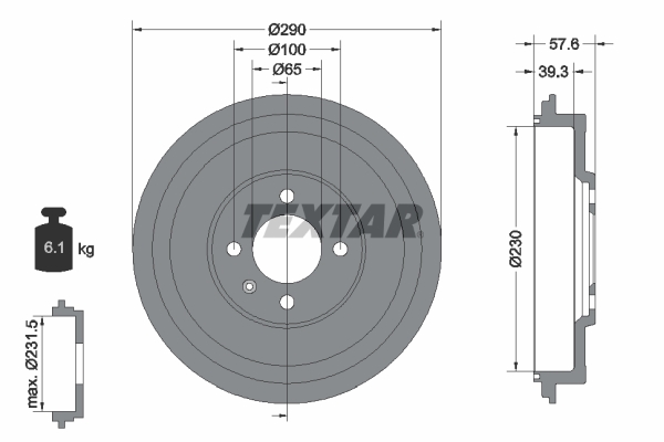 Remtrommel Textar 94029500