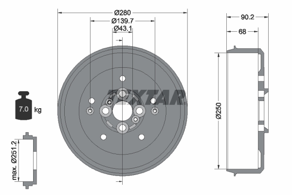 Remtrommel Textar 94030600