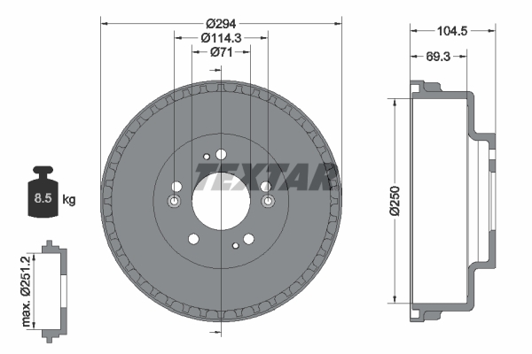 Remtrommel Textar 94031600