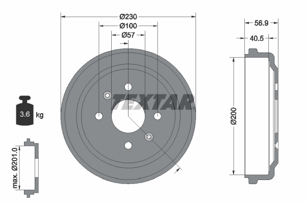 Remtrommel Textar 94032100