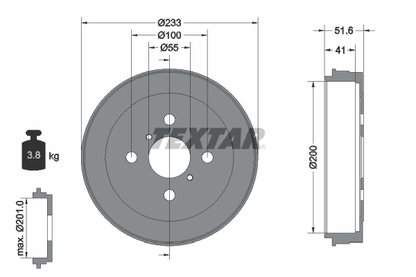 Remtrommel Textar 94034600