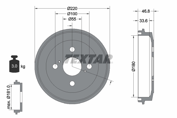 Remtrommel Textar 94036400