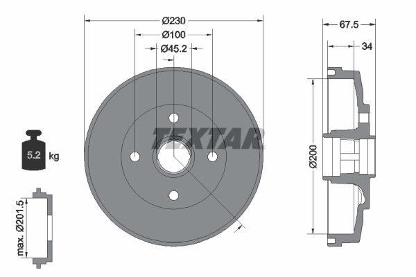 Remtrommel Textar 94036500