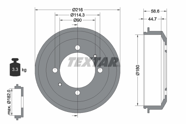 Remtrommel Textar 94037700