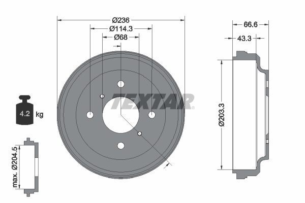 Remtrommel Textar 94039800