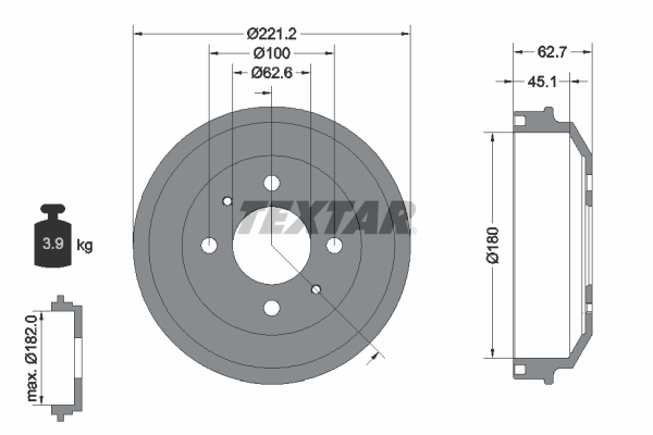 Remtrommel Textar 94040600