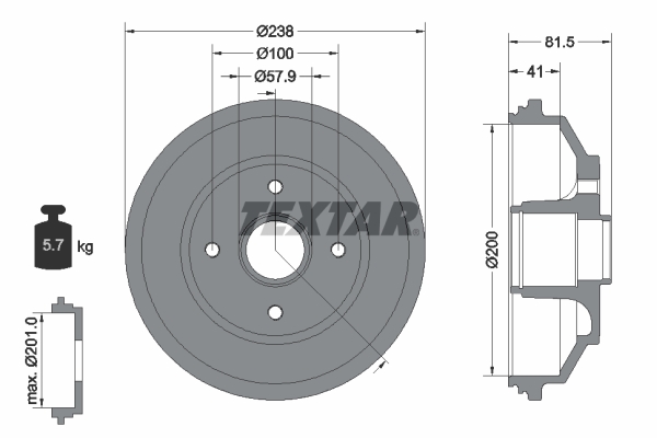 Remtrommel Textar 94043000