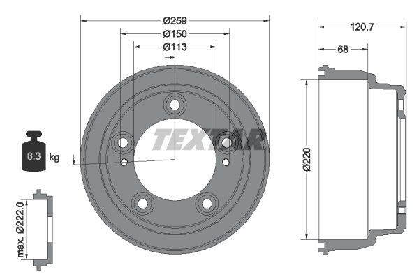 Remtrommel Textar 94046600