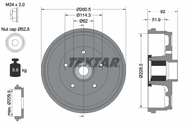 Remtrommel Textar 94047500