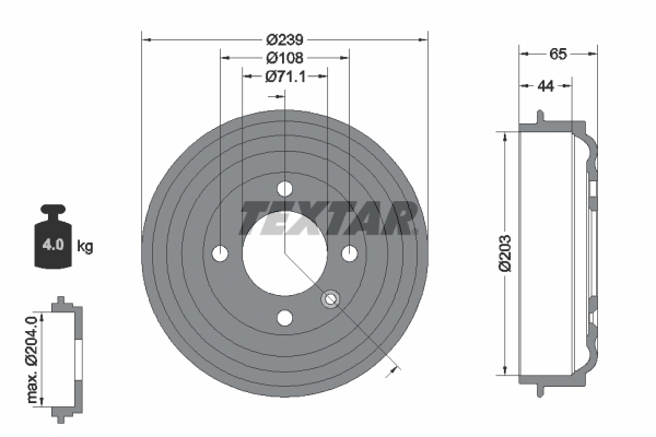 Remtrommel Textar 94049500