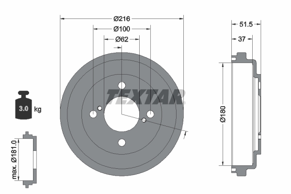 Remtrommel Textar 94049600