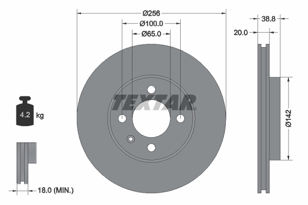 Remschijven Textar 92036803