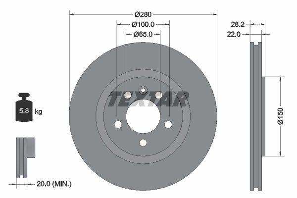 Remschijven Textar 92057100