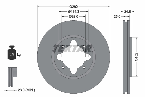 Remschijven Textar 92078100