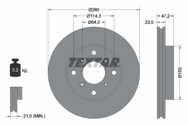 Remschijven Textar 92078200