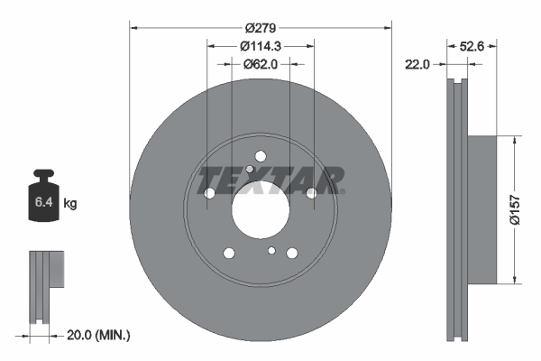 Remschijven Textar 92080900