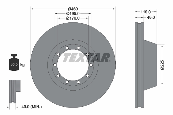 Remschijven Textar 93084000