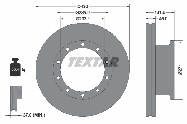 Remschijven Textar 93086800