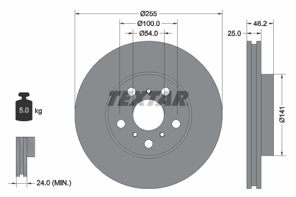 Remschijven Textar 92094400