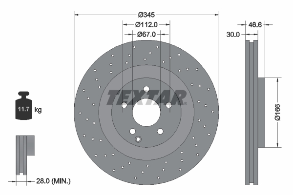 Remschijven Textar 92123703