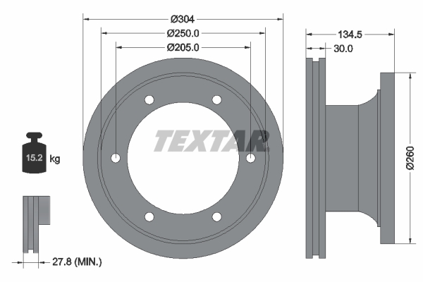 Remschijven Textar 93128100